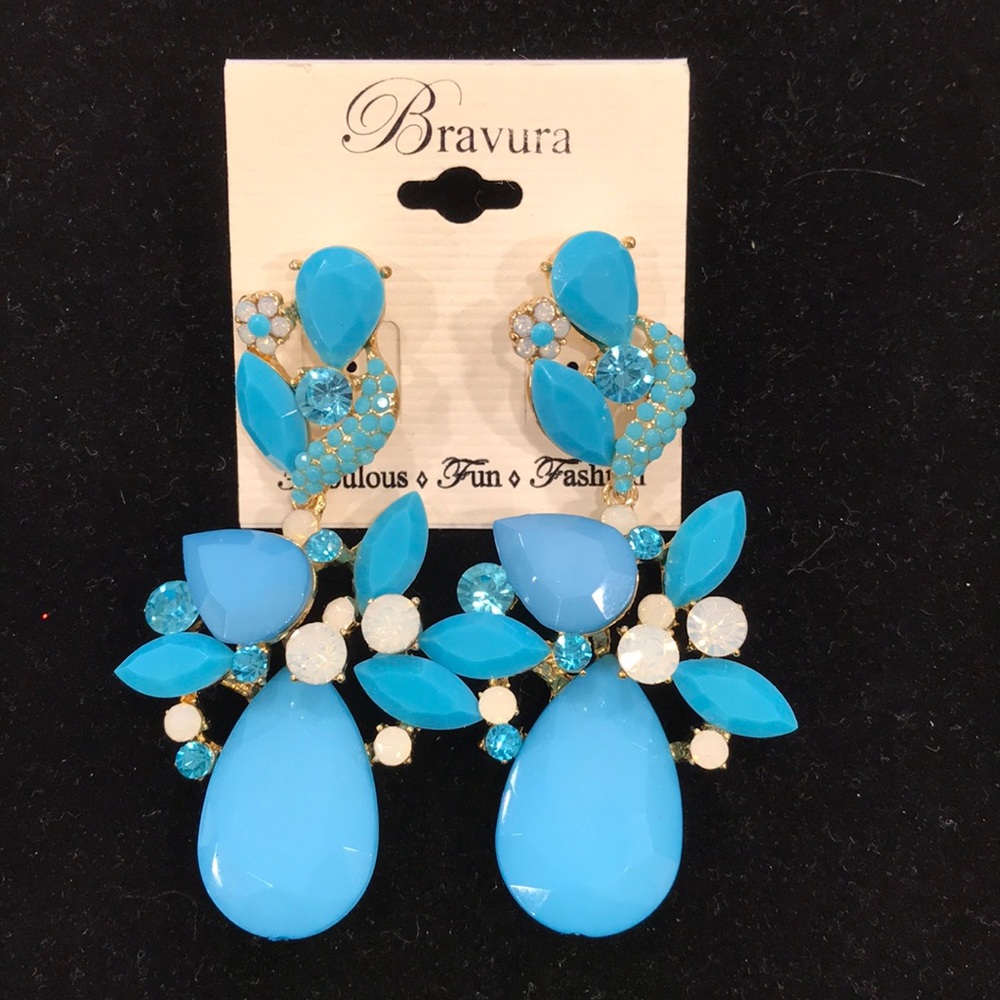 Aqua Gold Earrings